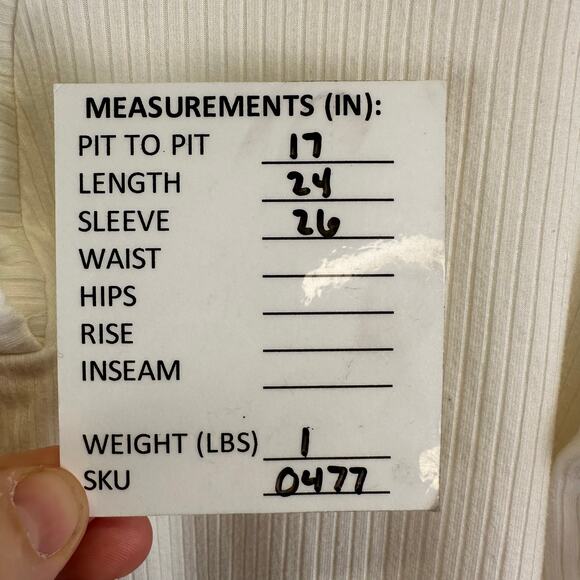 Loft White Button V Neck Long Sleeve Ribbon Casual Shirt Womens Size Large - Picture 14 of 14